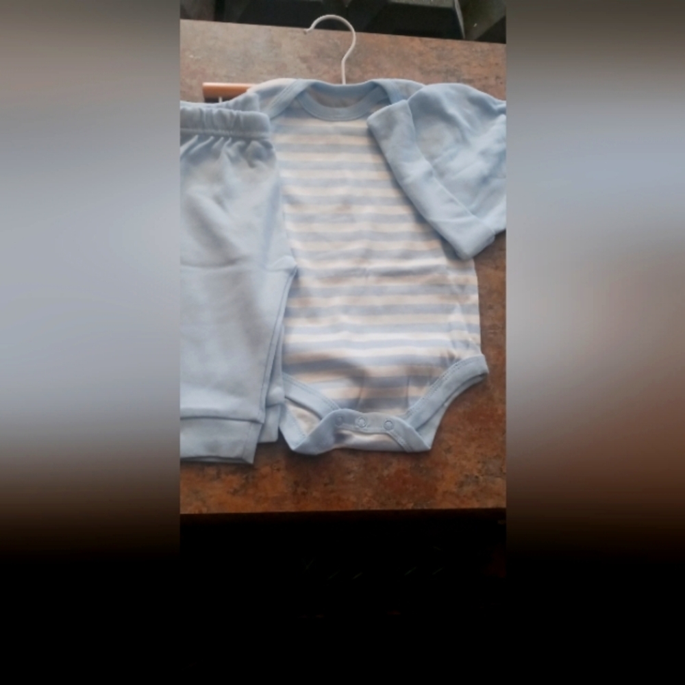Unbranded Baby Blue 3-Piece Essentials Set